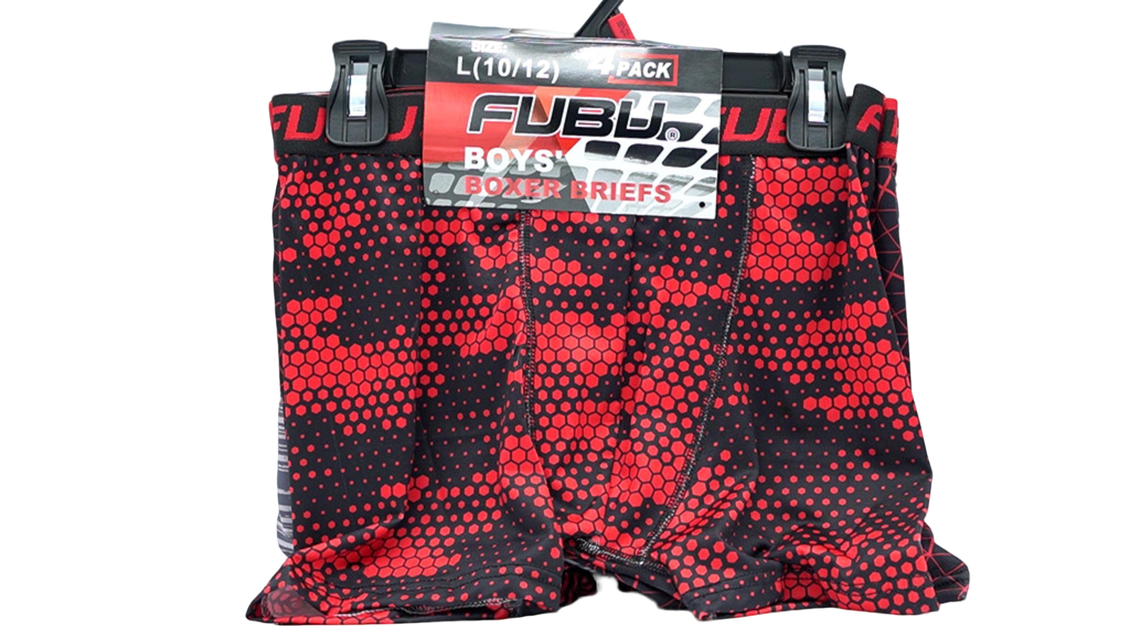 Fubu Boys Boxer Briefs 4-Pack Red