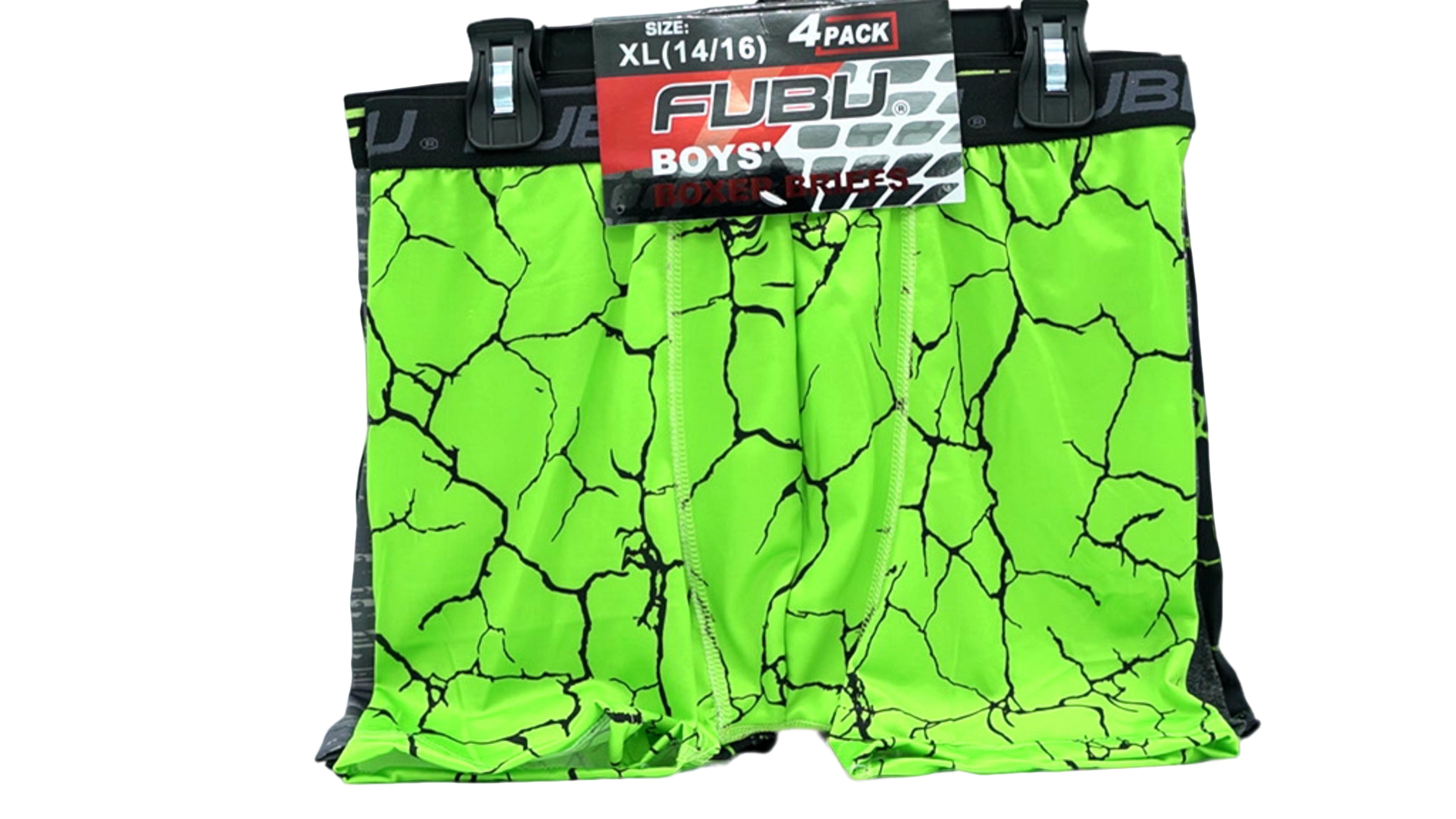 FUBU Boys Green Boxer Briefs 4-Pack