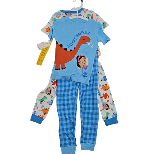 Ms Rachel Kids Sleepy Saurus Pyjama Set Blue 2T 2pk