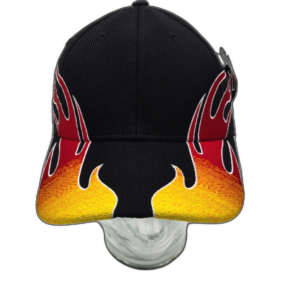 Ballcap Solid Flames Black — detail