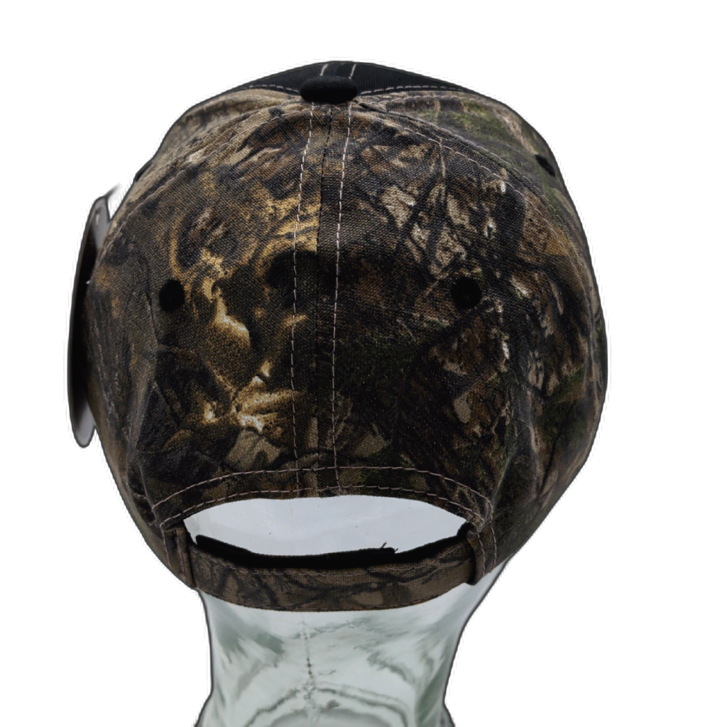 Realtree Forest Camo Ballcap, Black — side view