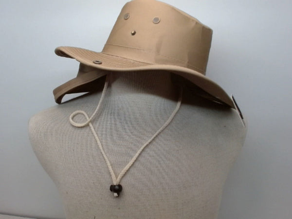 Bucket Hat Summer W/net Flap And String