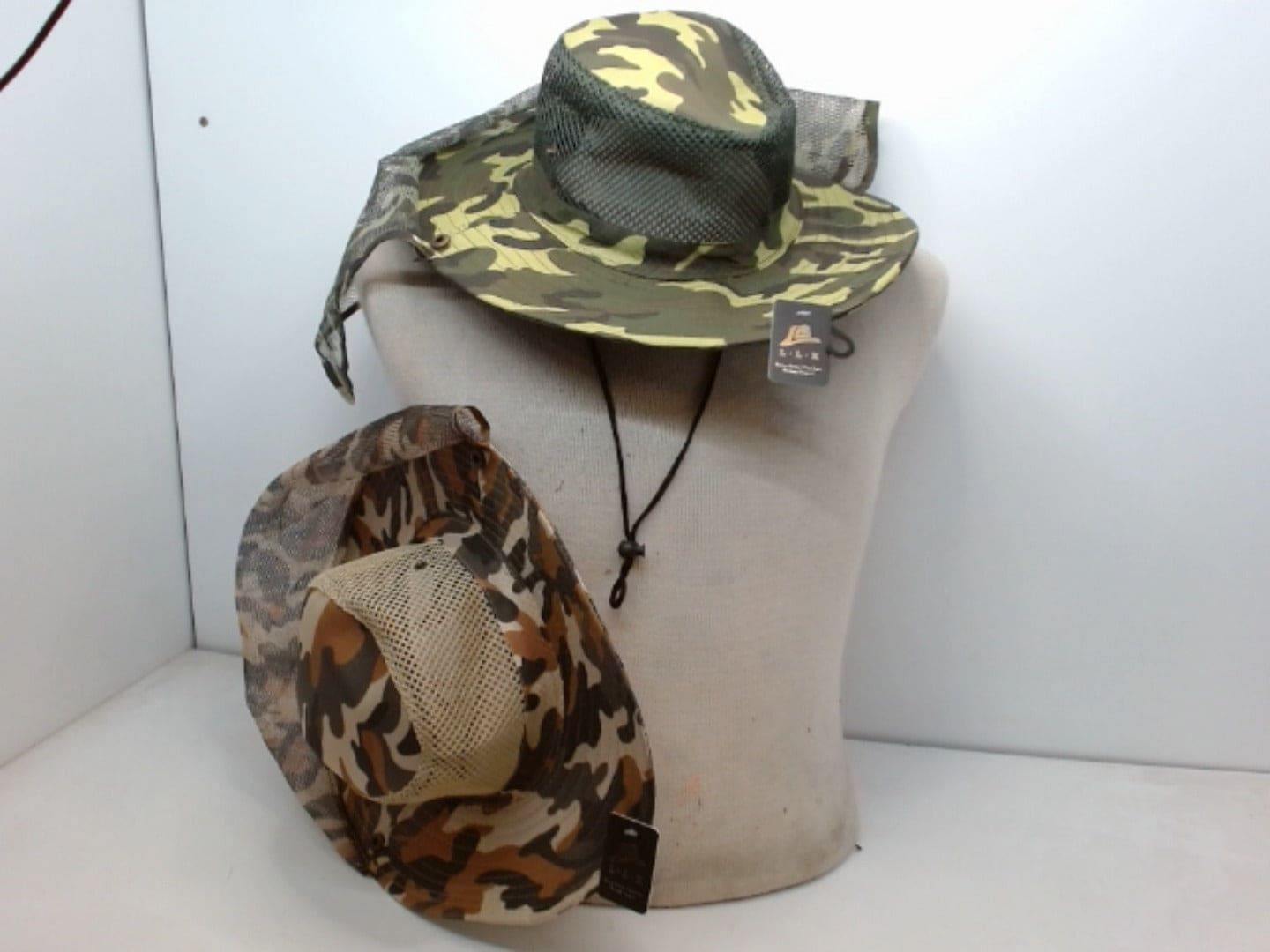 Buccket Hat Mesh W/net Flap And String Camo - Brantford Surplus