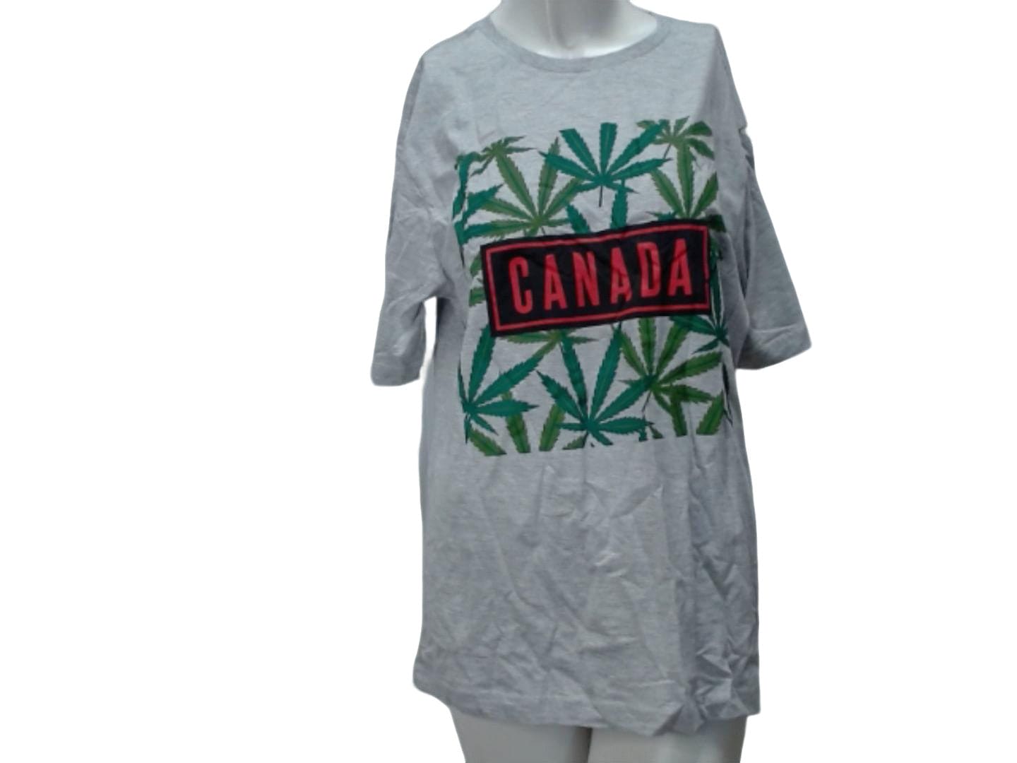 T-Shirt Grey Small Weed Canada - Brantford Surplus