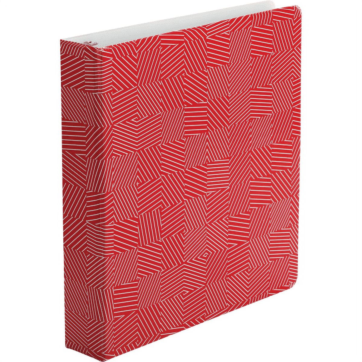 Oxford 1.5" Binder Red White Striped Squares