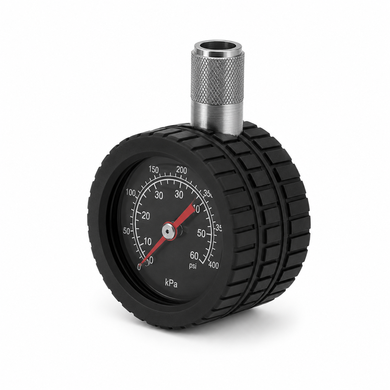 Tire gauge round analog needle style