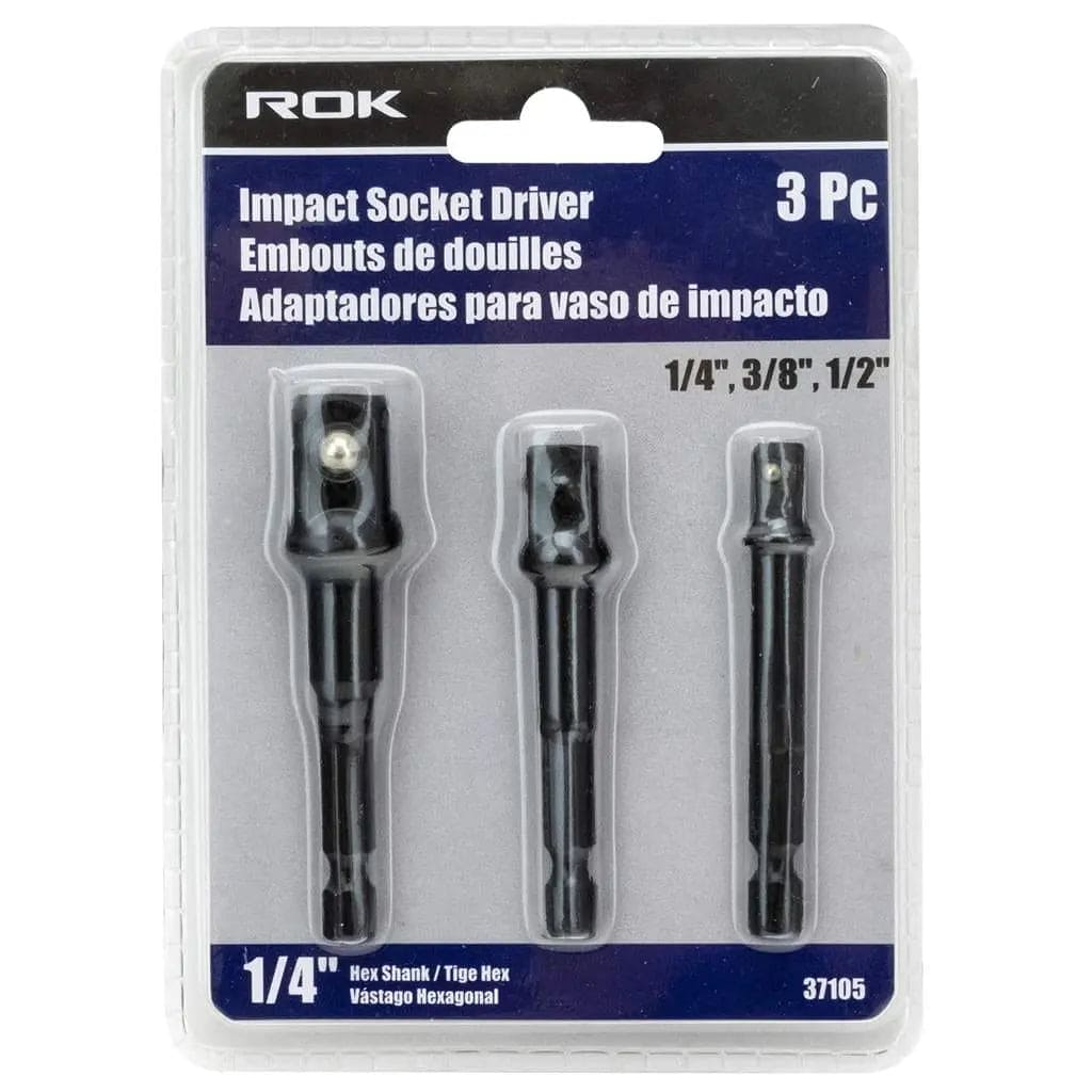 Impact socker driver 3 pc set 1/4 3/8 1/2 with 1/4 inch shank Holland Imports (Canada) Ltd.