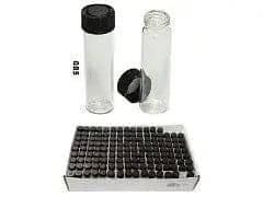 Glass Vial 2-3/8" w/Black Cap Or 12/$4.99 KWDC