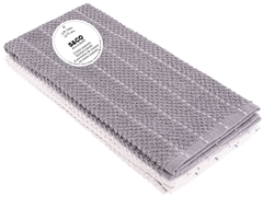 Grey Terry Popcorn Kitchen Towels 2-Pack