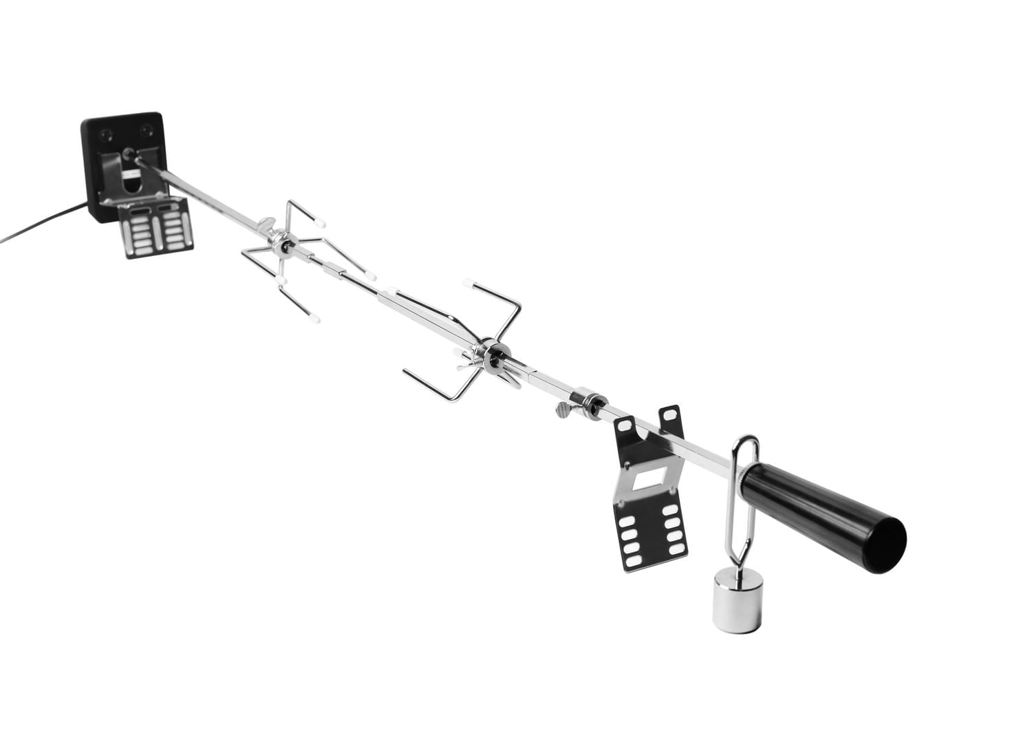 Expert Grill universal rotisserie kit — in use on grill