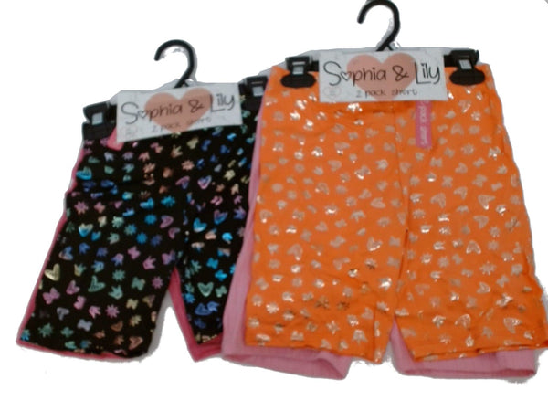 Bike Shorts Girls Size 7-16 2pk. Sophia & Lily