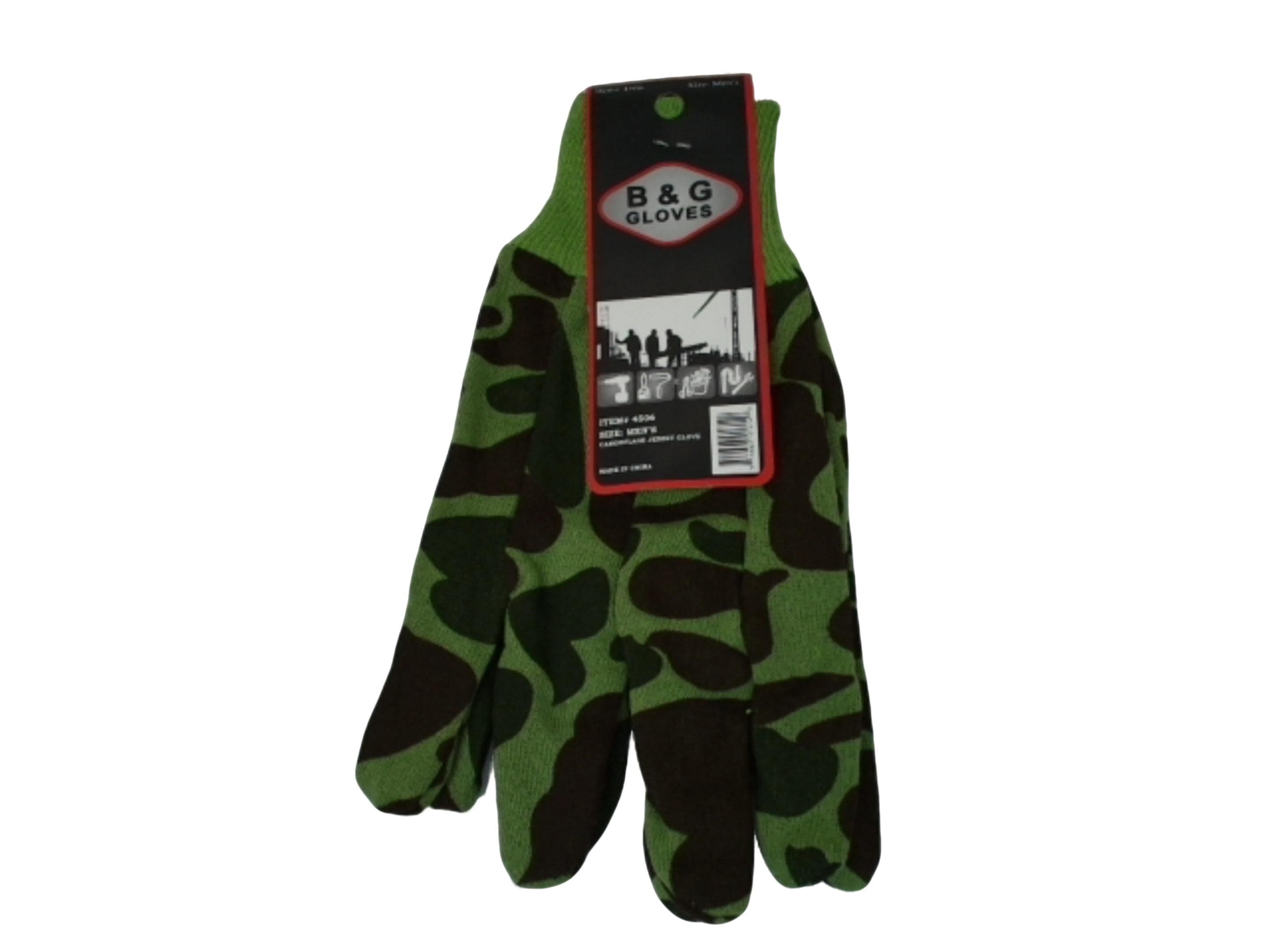 Gloves Men's Camo Jersey B & G Gloves - Brantford Surplus