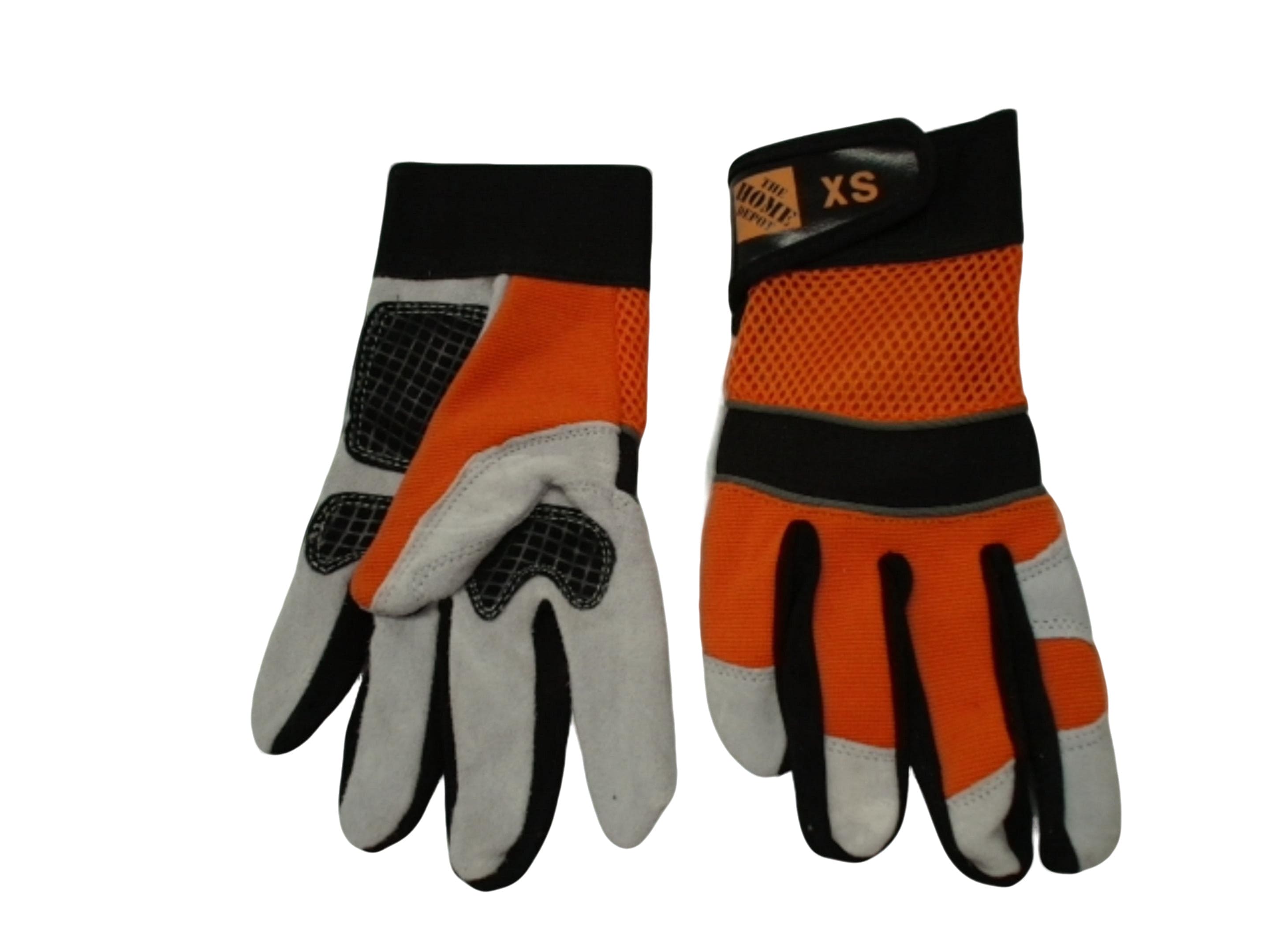 Mechanics Gloves XS Split Leather Mesh Home Depot (ENDCAP)(PROMO) - Brantford Surplus