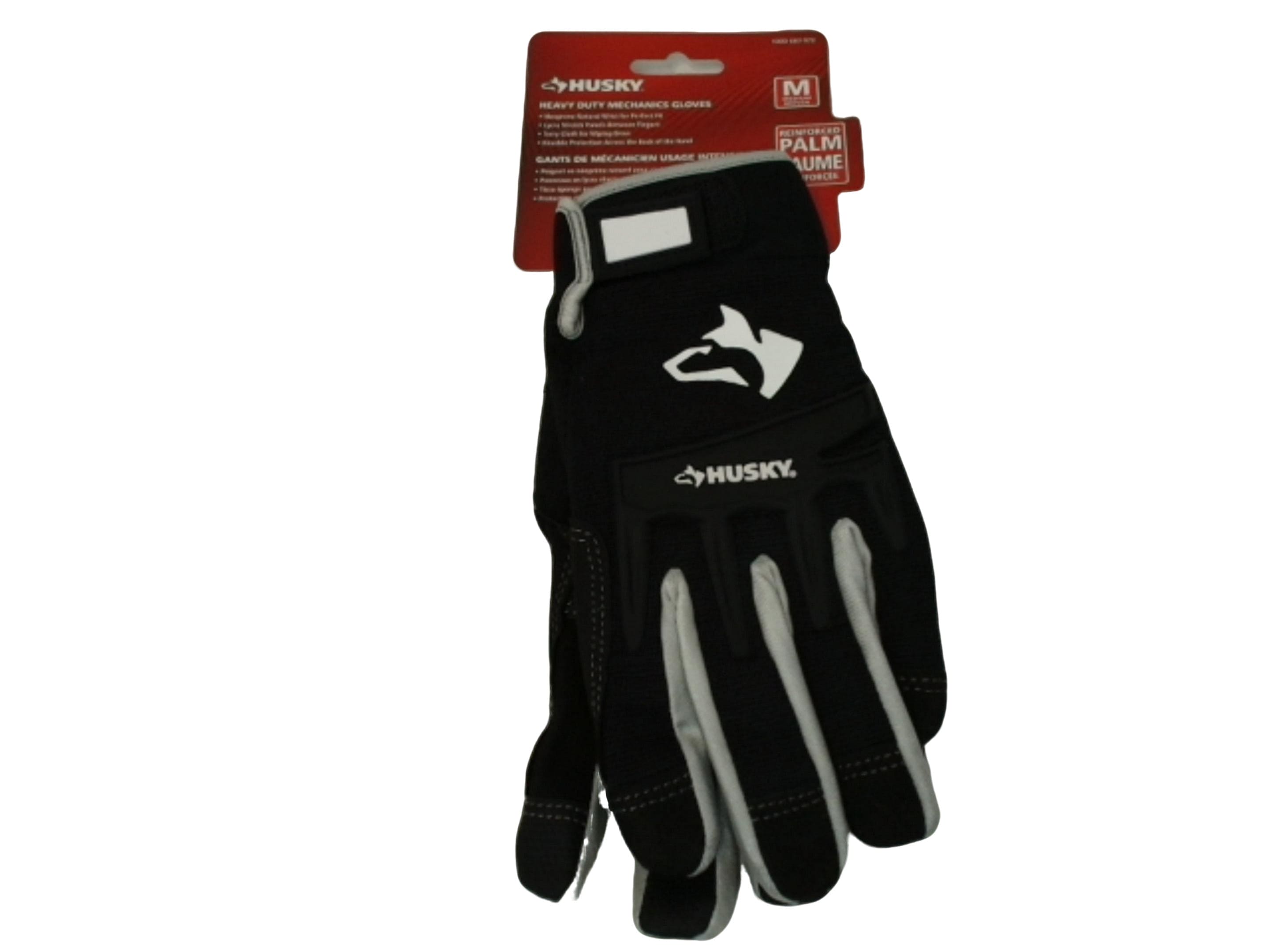 Mechanics Gloves Heavy Duty Medium Reinforced Palm Husky - Brantford Surplus