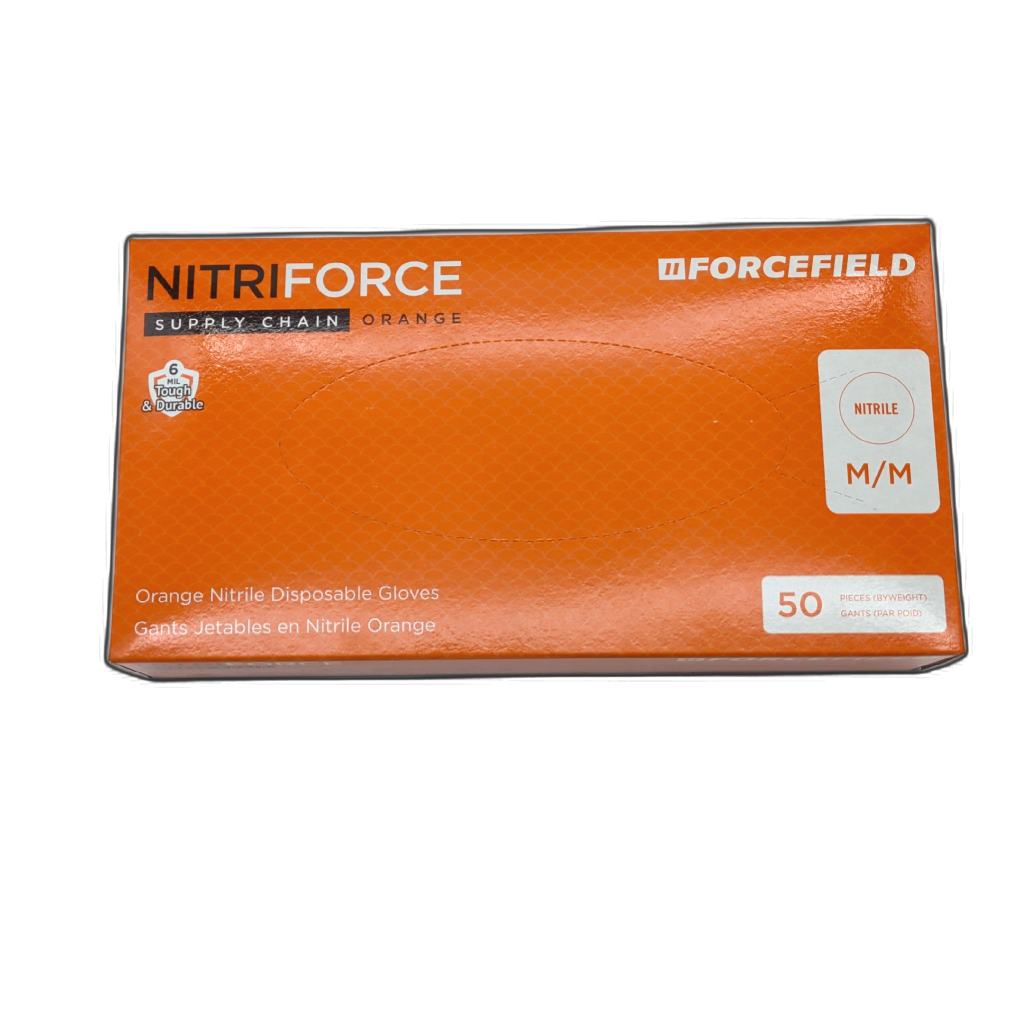 Nitriforce Forcefield nitrile disposable gloves 50-pack, size Medium