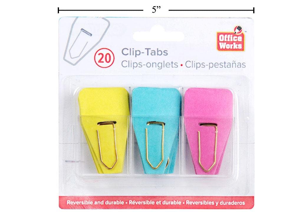 O.WKs.20pcs Clip on Binder ID tab 3 Colours - Brantford Surplus