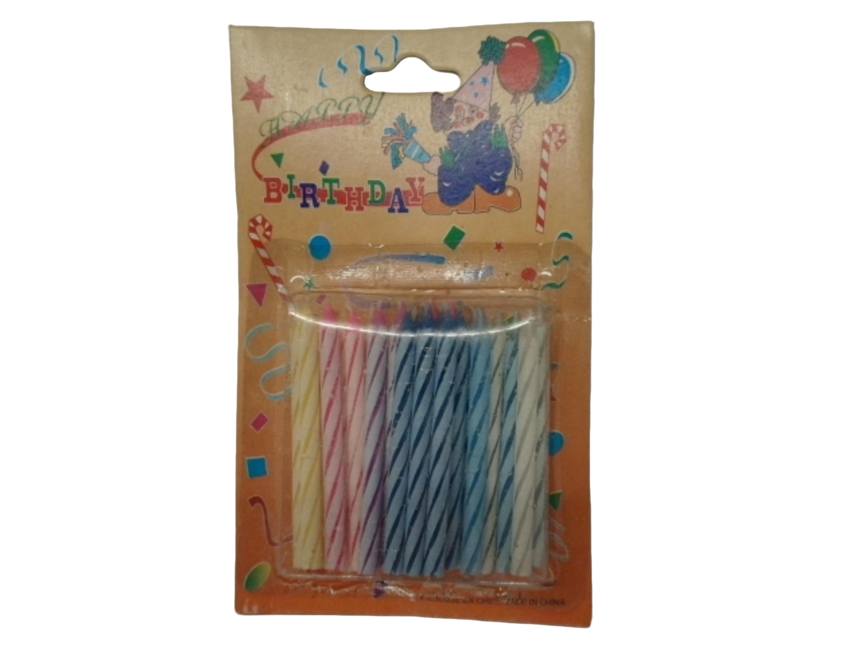 Birthday Candles 24pk. 2" Ass't Colours - Brantford Surplus