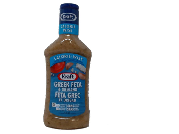 Salad Dressing Greek Feta & Oregano 475mL Calorie Wise Kraft (ENDCAP)