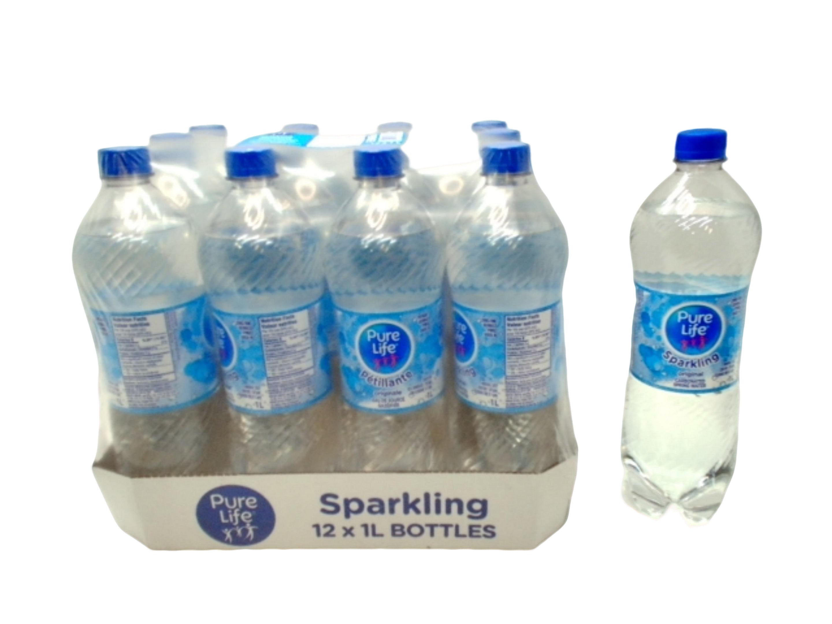 Sparkling Water Original 12 x 1L Pure Life (or $0.99/bottle)