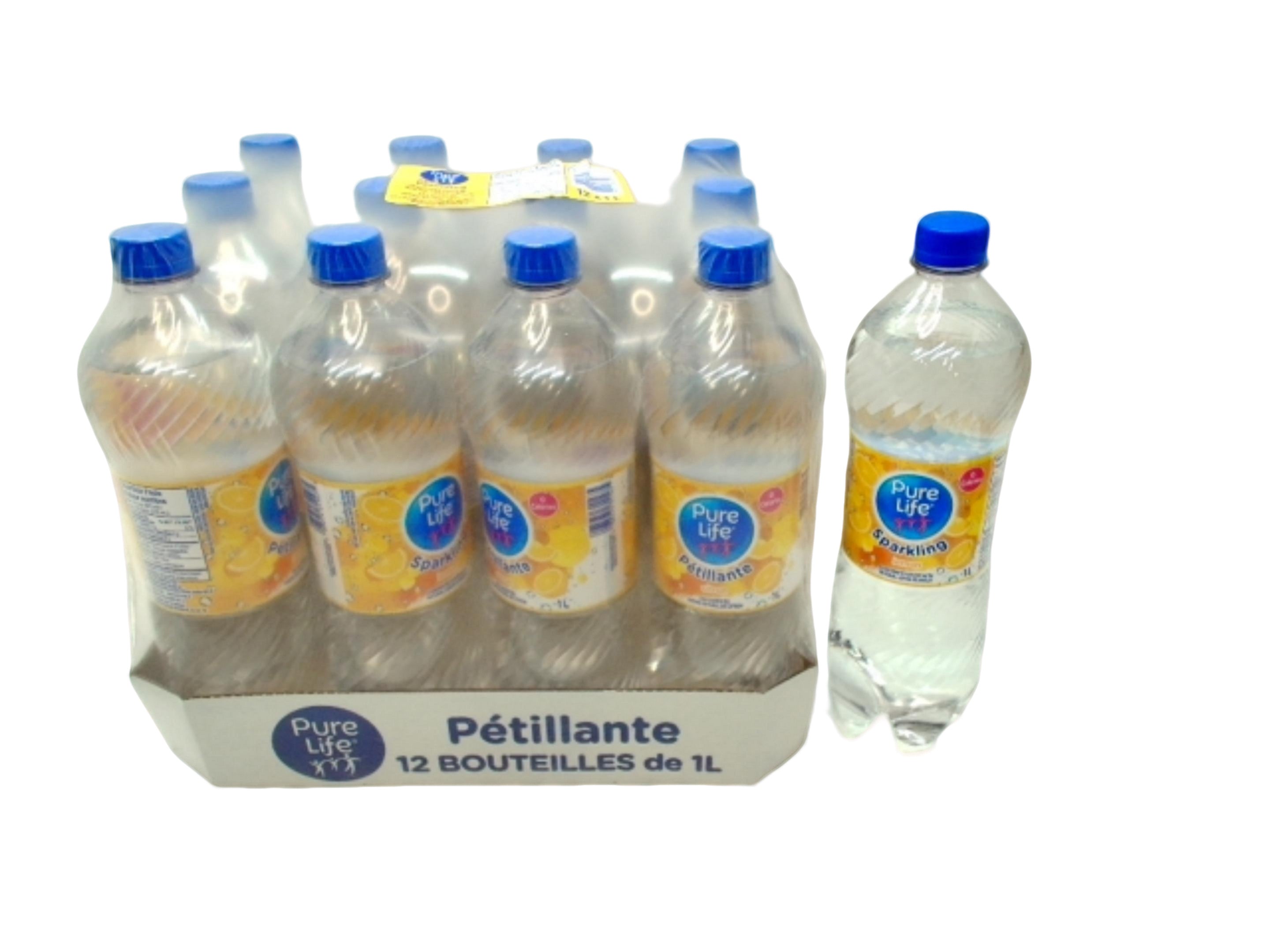 Sparkling Water Lemon 12 x 1L Pure Life (or $0.99/bottle)