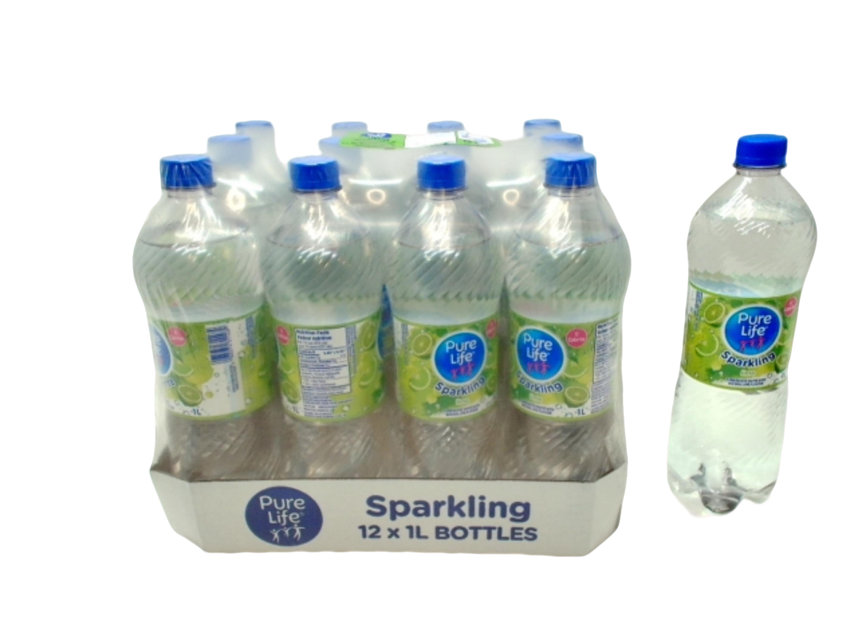 Sparkling Water Lime 12 x 1L Pure Life (or $0.99/bottle)