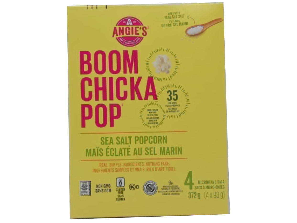 BoomChickaPop Sea Salt Microwave Popcorn 4 x 93g