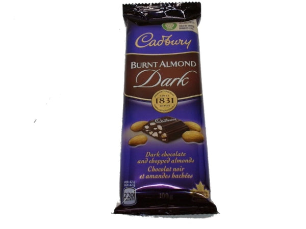 Dark Chocolate Bar 100g Burnt Almond Cadbury
