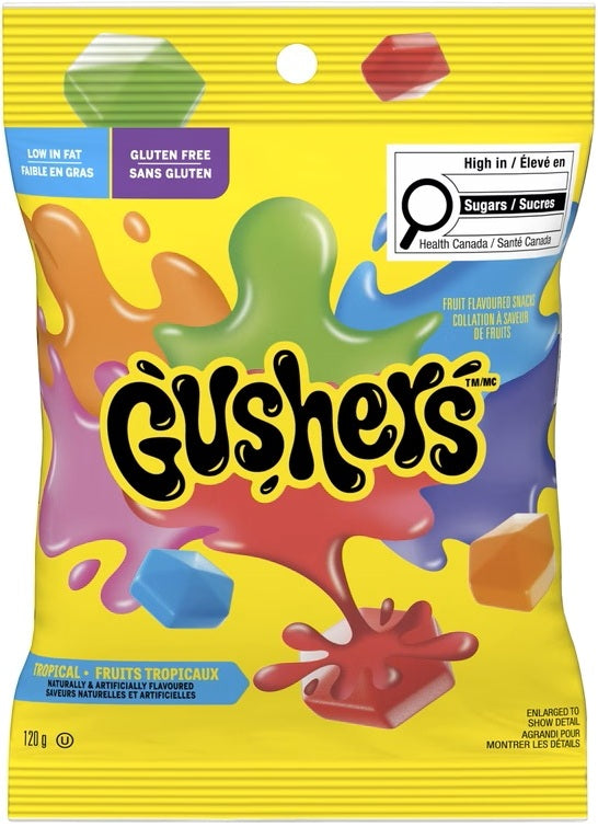 Gushers Tropical Fruit Flavored Snacks 120g