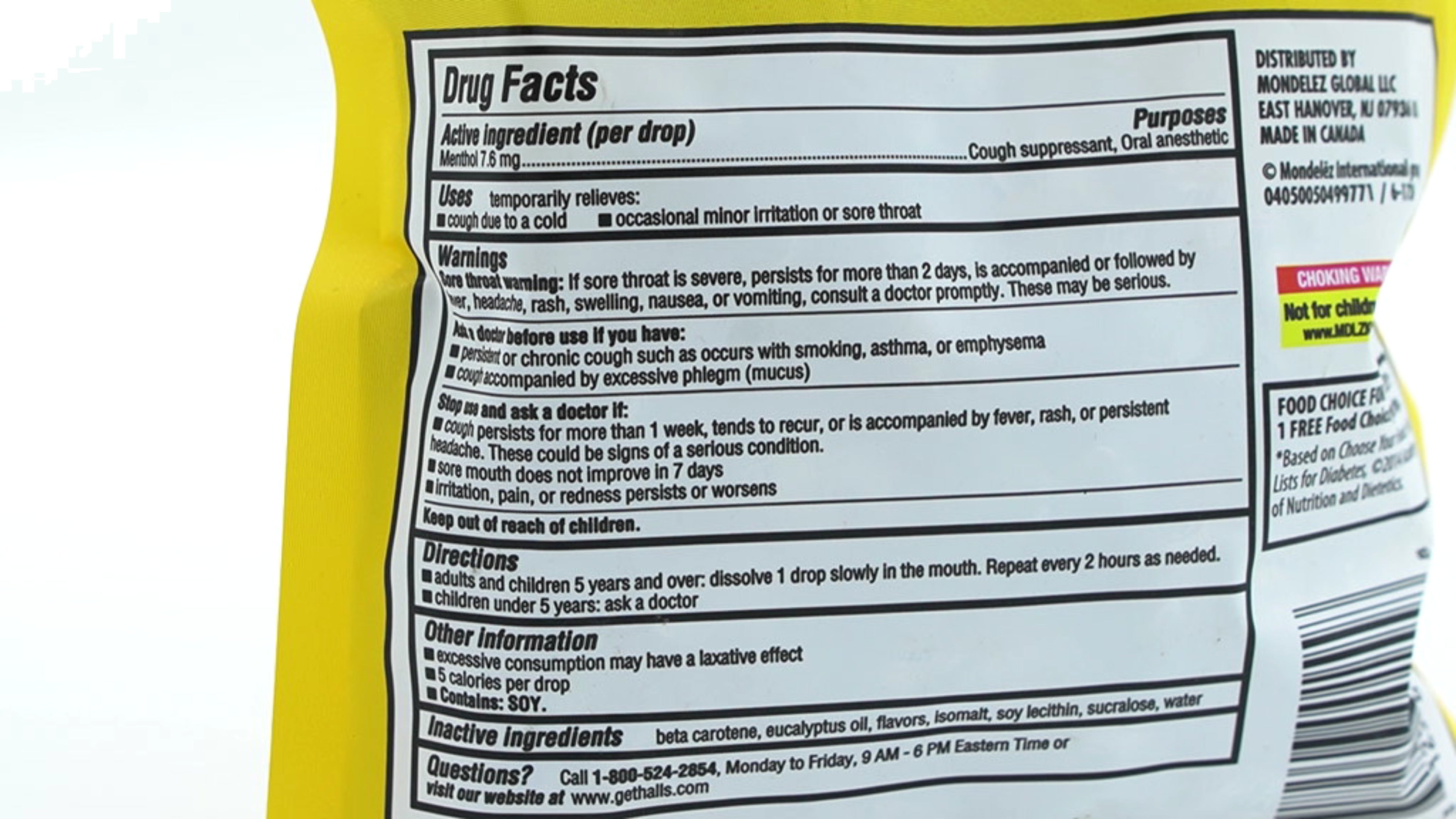 Halls Honey Lemon Cough Drops 70 Count