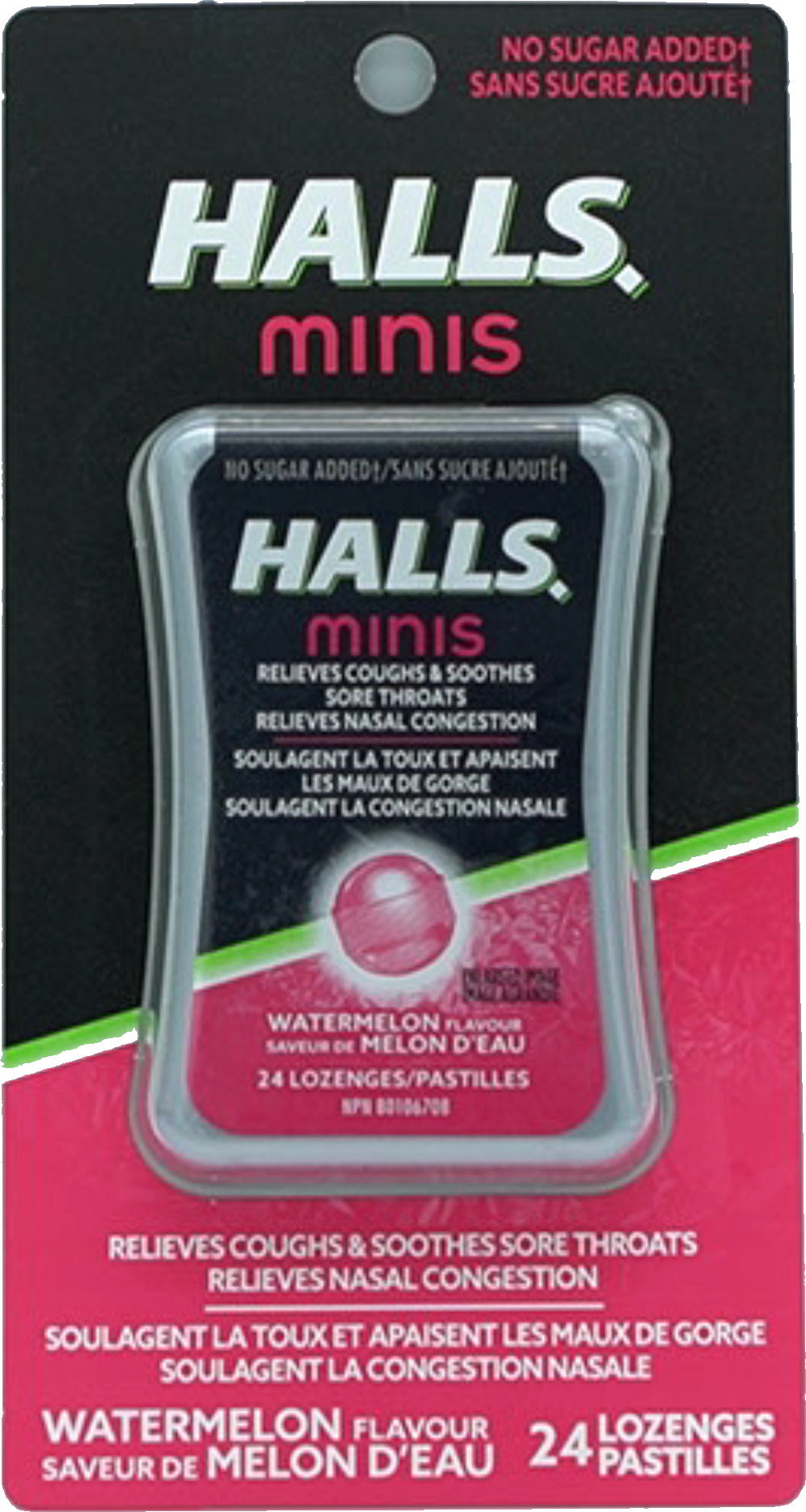 Halls Watermelon Mini Lozenges 24 Pack