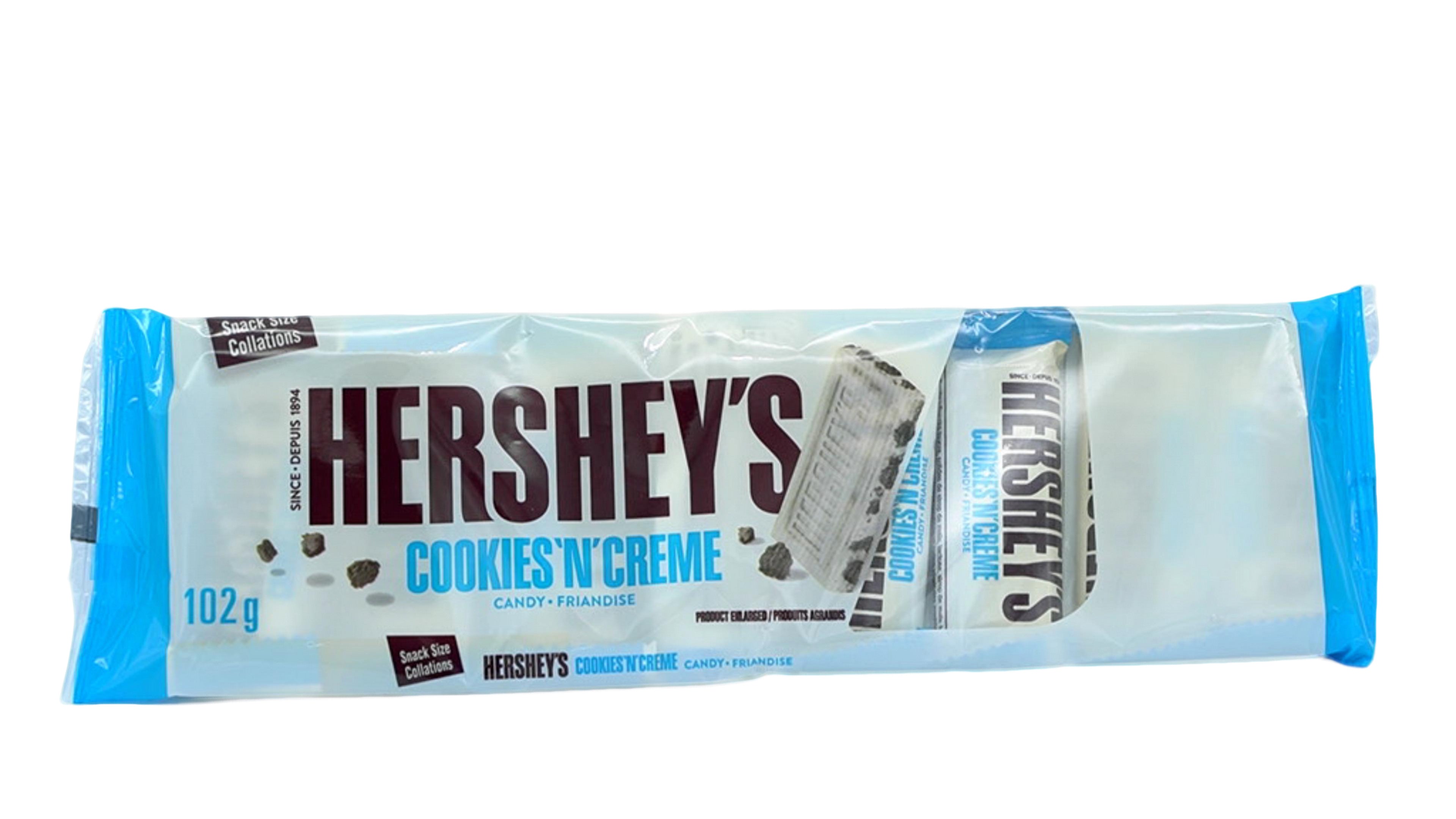 Hershey's Cookies 'n' Crème Snack Size Chocolate 102g