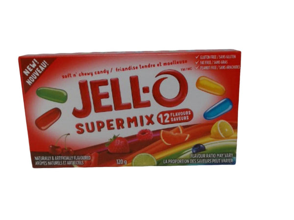 Jell-o Soft N' Chewy Candy Supermix 120g.