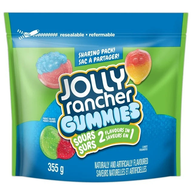 Jolly Rancher Sour Gummies 2-in-1 Flavors 355g