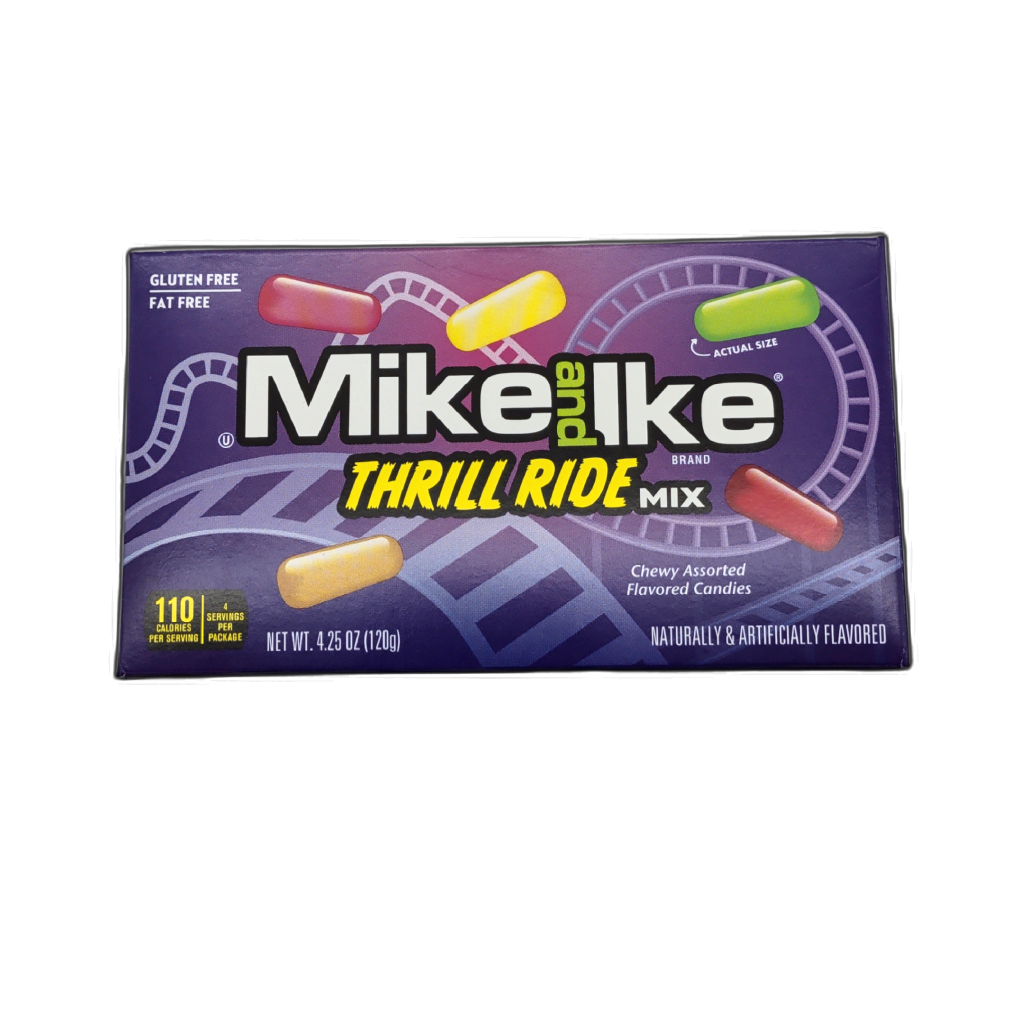 Mike and Ike Thrill Ride Mix 120g chewy candy bag