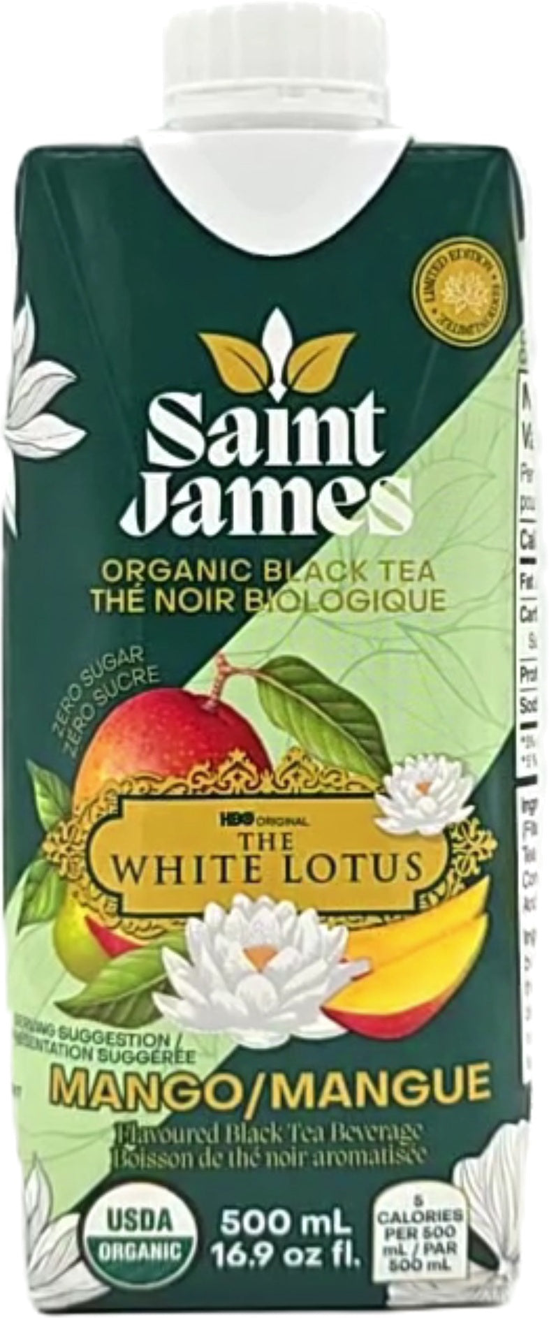 Saint James Organic Mango Black Tea 500mL