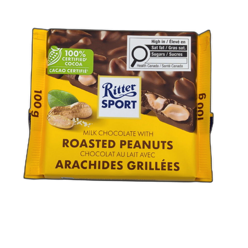 Ritter Sport Milk Chocolate with Roasted Peanuts 100g