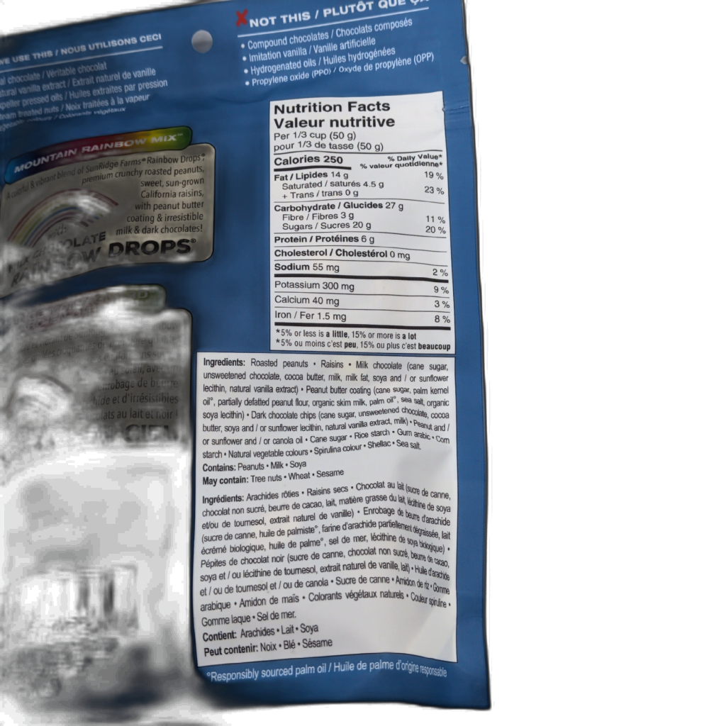 Sunridge Farms Mountain Rainbow Mix, packaging detail