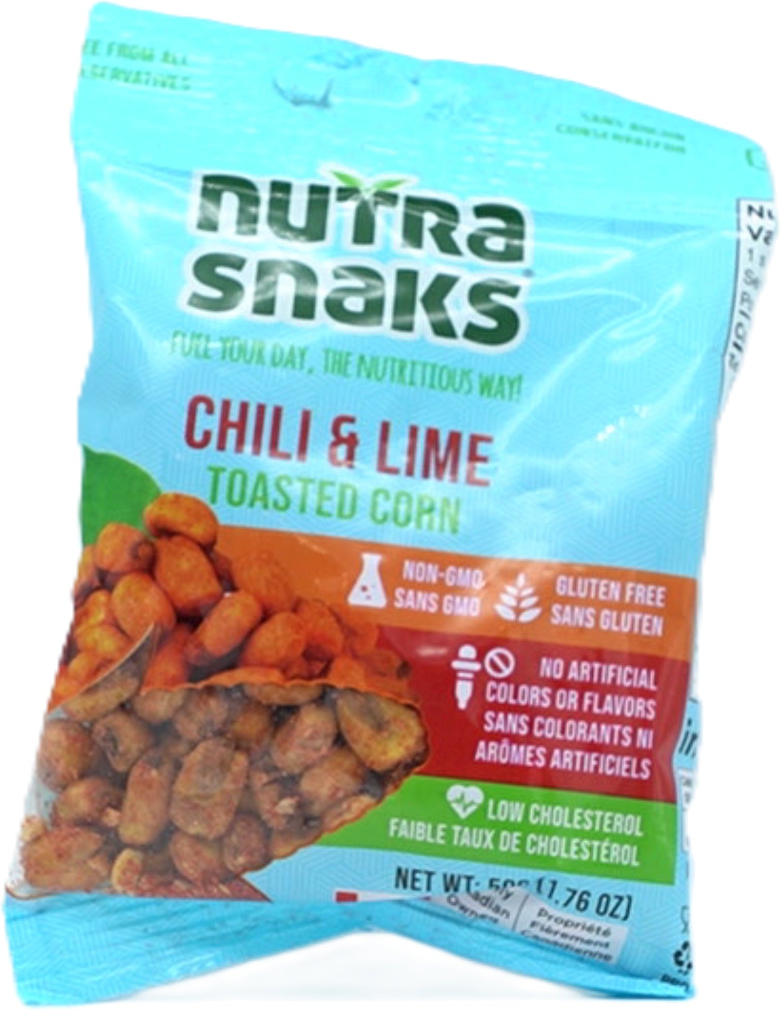 Nutra Snaks Toasted Corn Chili Lime Snack 50g