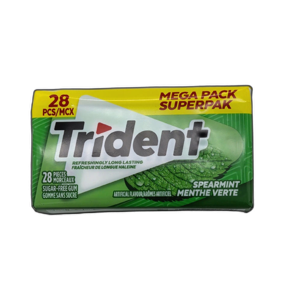 Trident Spearmint Sugar-Free Gum 28-Piece Mega Pack