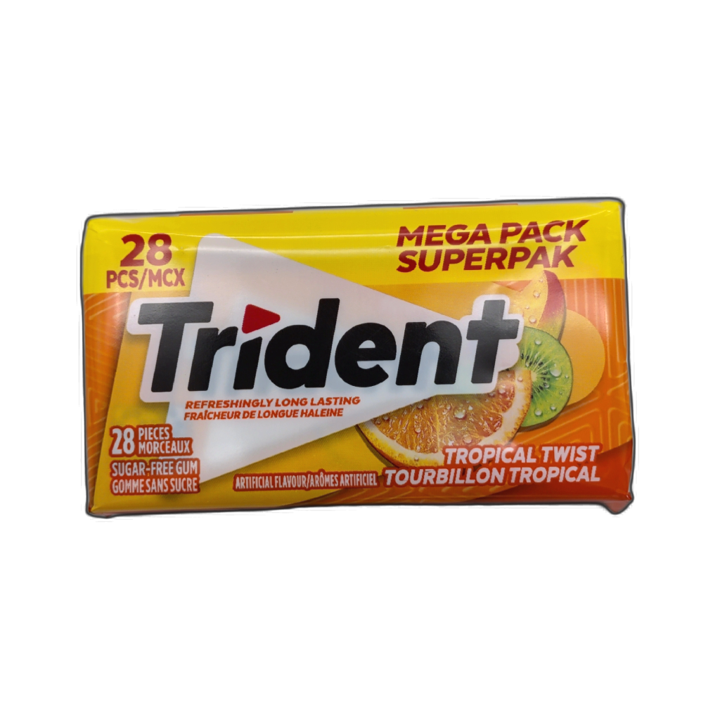 Trident Tropical Twist Sugar-Free Gum 28-Piece Mega Pack