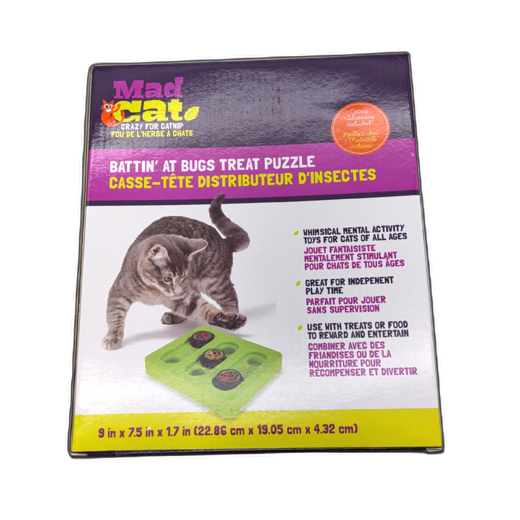 Battin' At Bugs Treat Puzzle For Cats 9" x