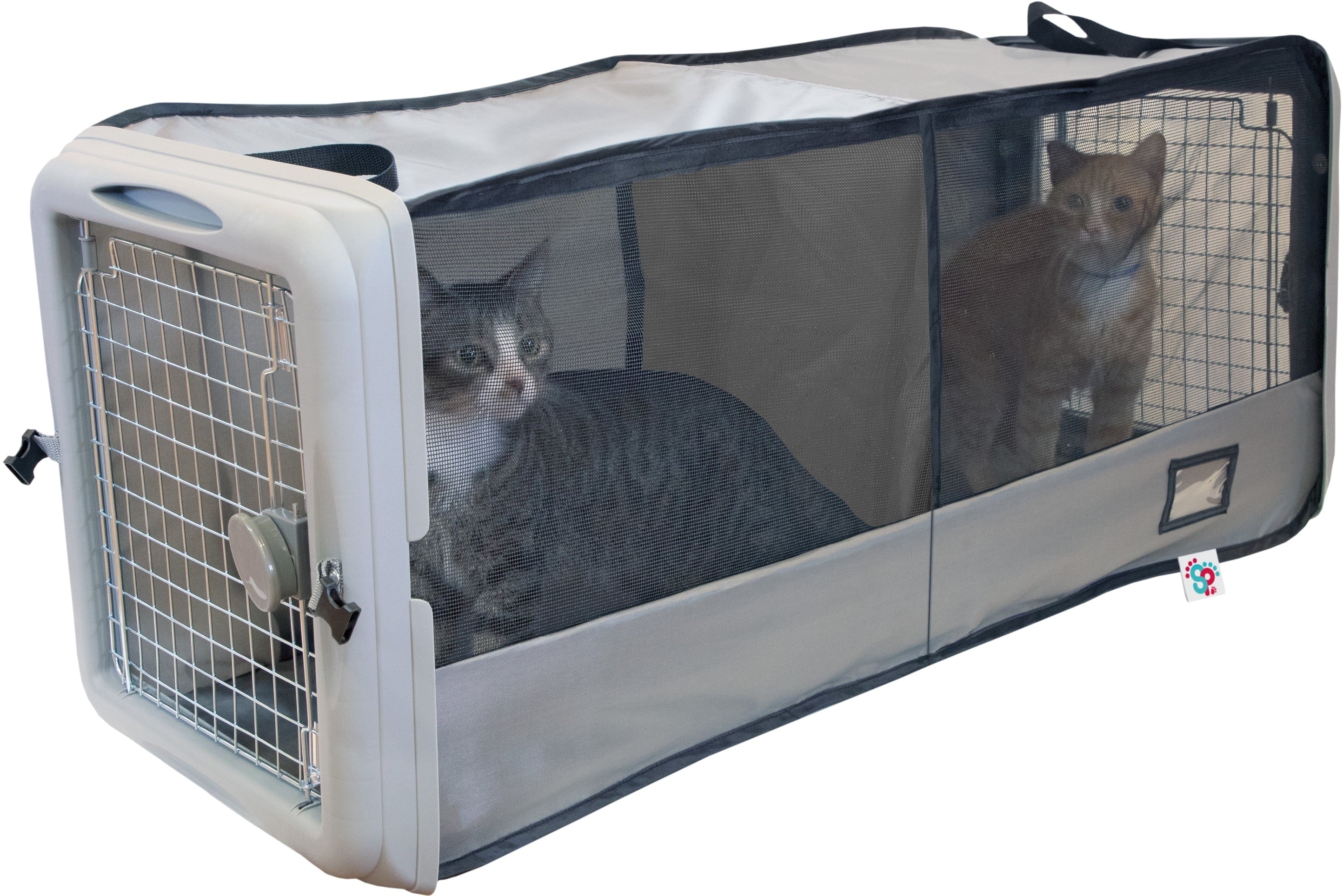 Collapsible Pet Car Seat Crate with Divider 25lbs