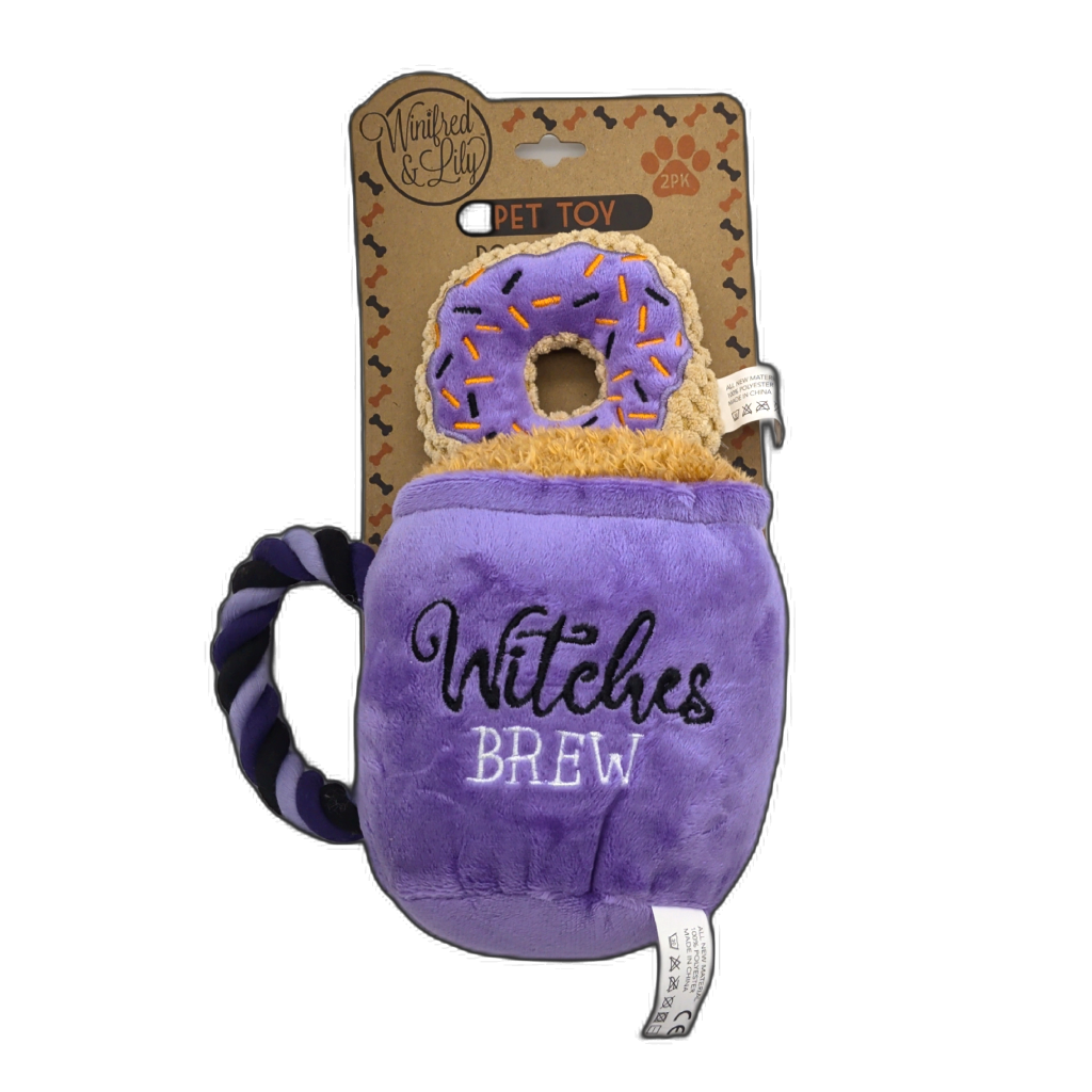 Dog Toy Plush Donut & Coffee Winifred & Lily