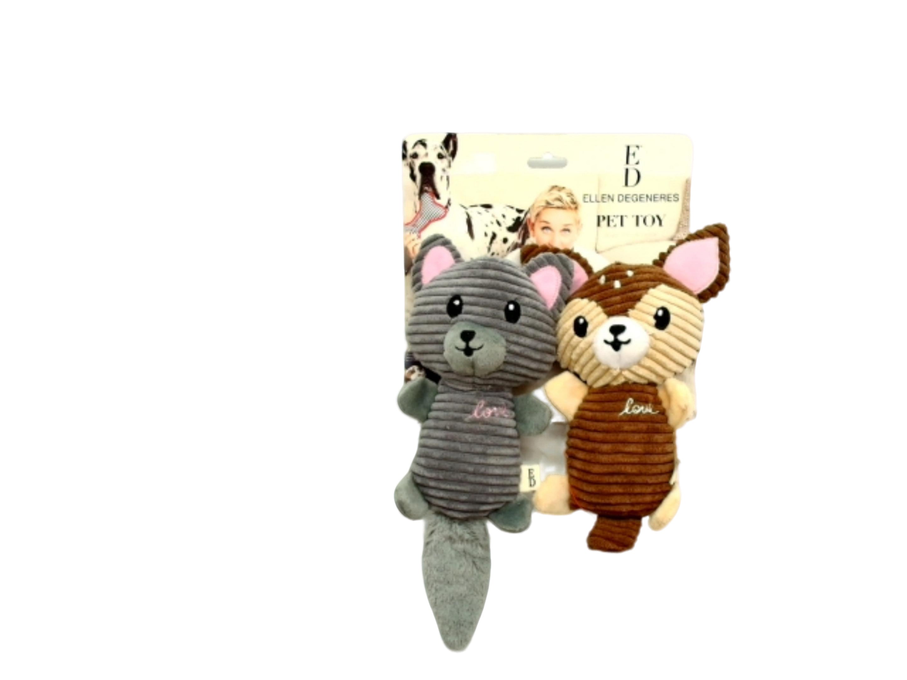 Ellen Degeneres Pet Toy 2pk. 6" Plush Animals