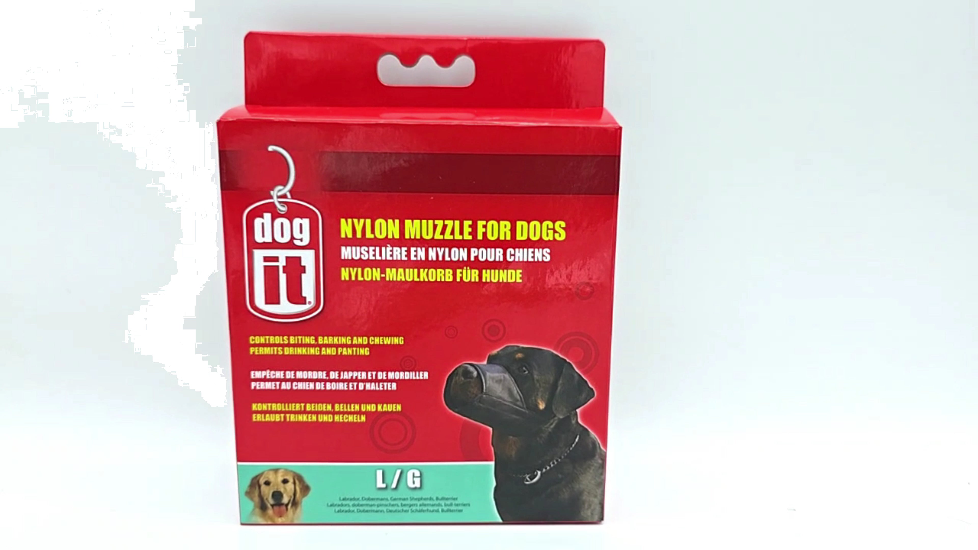 Dogit Nylon Dog Muzzle 8in Size Large
