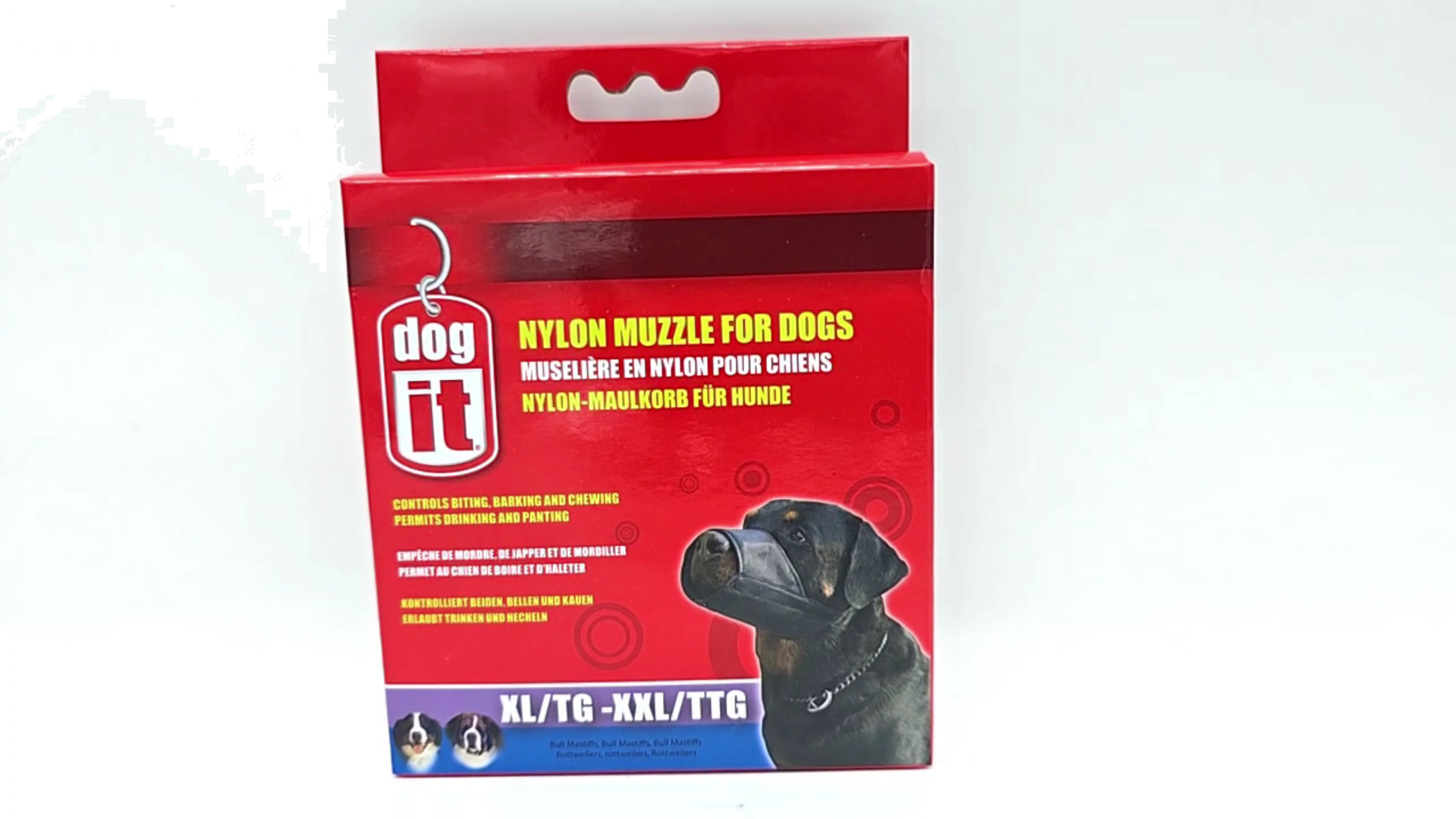 Dogit Nylon Dog Muzzle 9in Size XL XXL