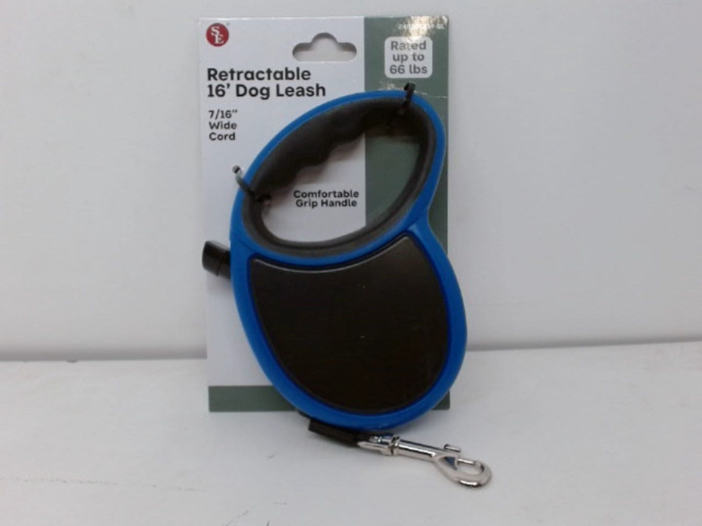 Retractable Dog Leash Blue 7/16" Wide Cord 66lbs. Comfort Grip Handle - Brantford Surplus