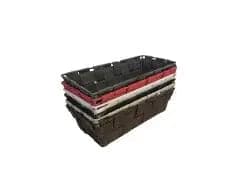 4.75� x 10.25� x 2.75�h Assorted small rectangular nylon trays - Brantford Surplus