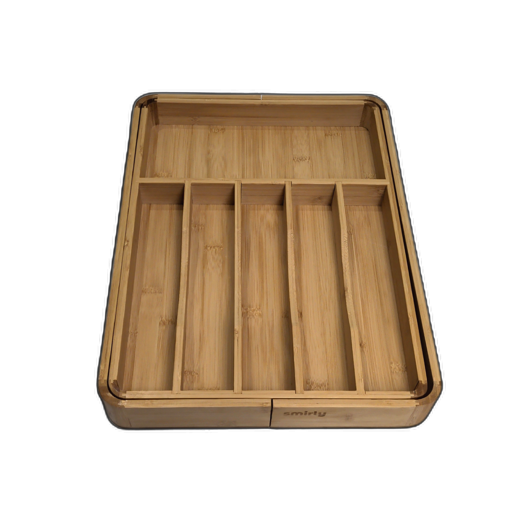 Drawer Organizer Expandable Bamboo Smirly — side view