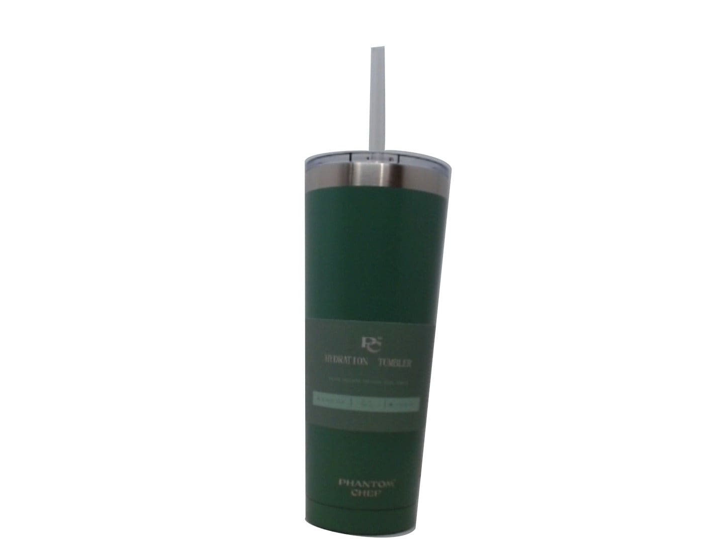 Hydration Tumbler 25oz. Green Vacuum Insulated Stainless Steel Phantom Chef - Brantford Surplus